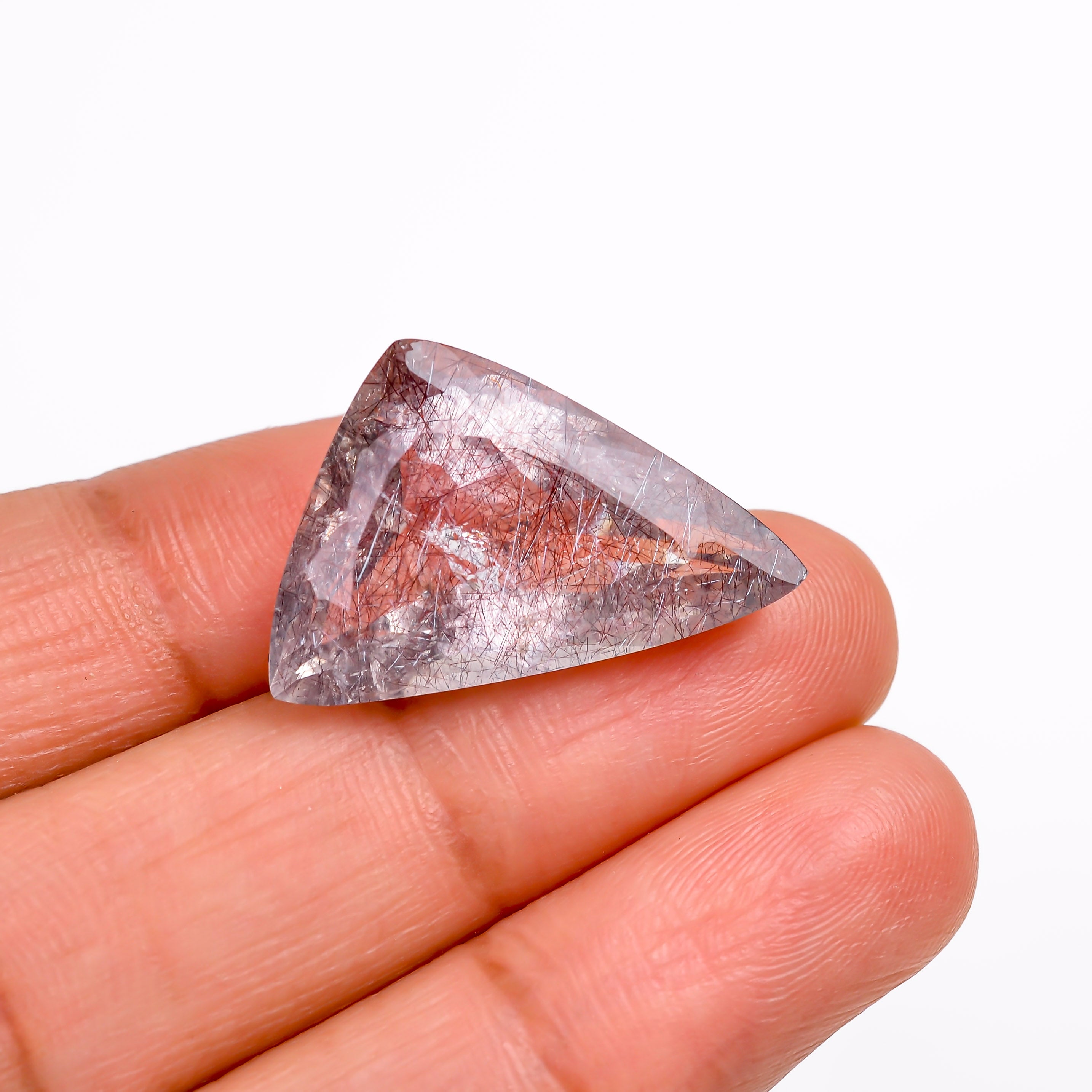 elestial hematite quartz fancy shape cut stone loose gemstone